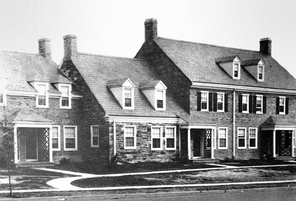A photo of Fairlington homes when they were first built.