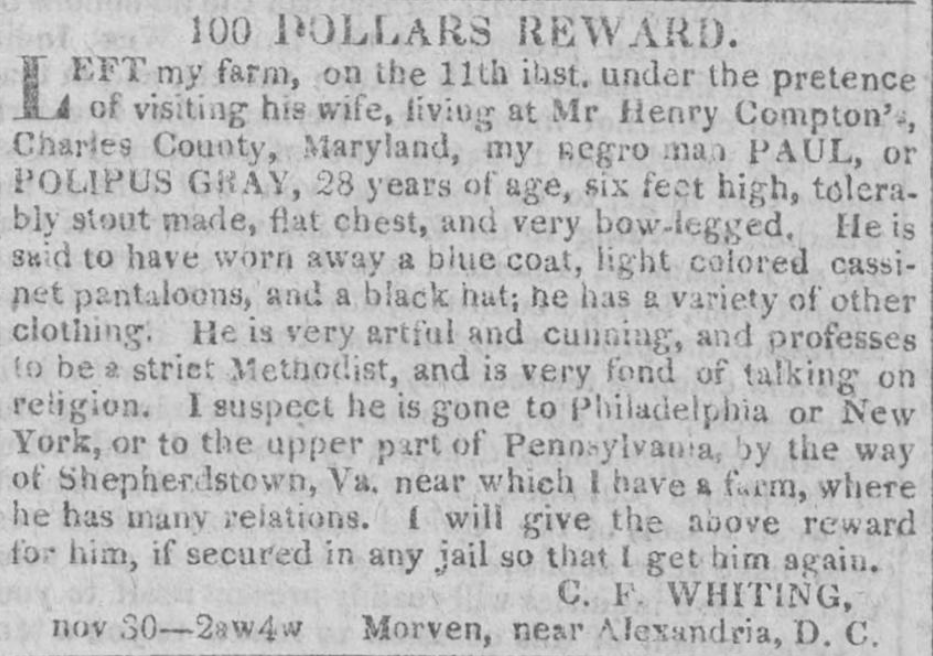 From the December 13, 1826 edition of the Daily National Intelligencer.