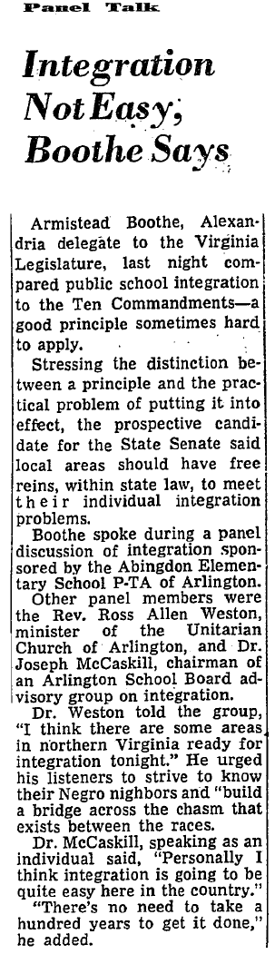 From the Northern Virginia Sun, March 1, 1955.