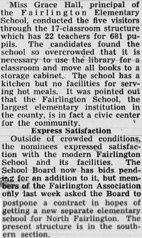 A newspaper or document excerpt describing an event in Abingdon's history.