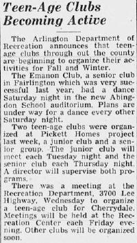 A newspaper or document excerpt describing an event in Abingdon's history.