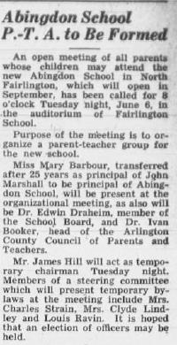 A newspaper or document excerpt describing an event in Abingdon's history.